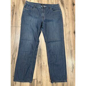 Joeone Mens Straight Fit Denim Jeans Size 42 Cotton Blend Blue